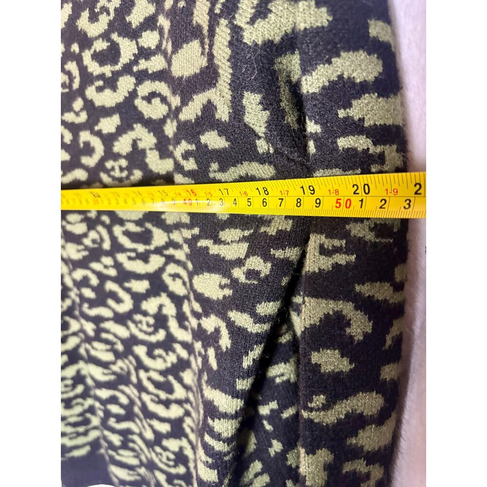 NWT XXIII Khaki/Blk Leopard Cardigan, Sz. S-M - Picture 4 of 5